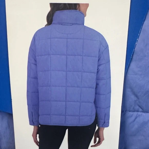 Roxy size Large L NWT NEW Women's periwinkle Blue Puffer Jacket - Picture 8 of 11